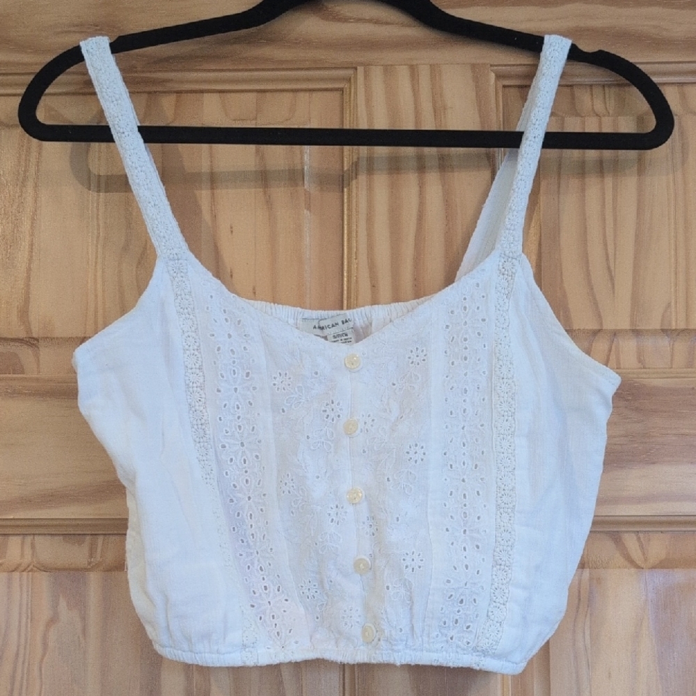 American Eagle Outfitters White Eyelet Camisole